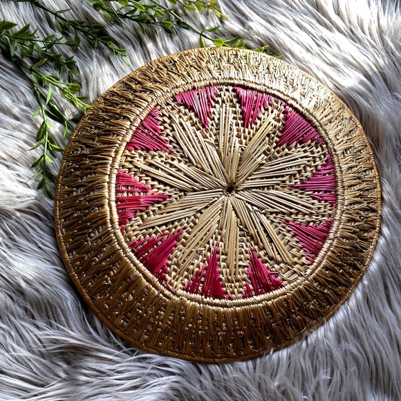 *SOLD* World Market Boho Basket - Picture 3 of 5